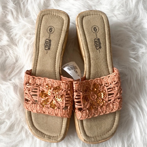 Route 66 Shoes - 🔥Route 66 Orange Flower Wedge Sandal